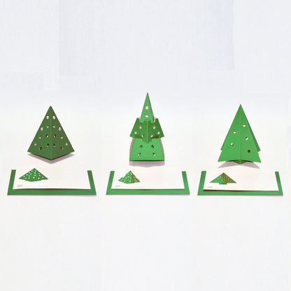 LED 3D Christmas Card Set – Holiday Cards 3-Pack
