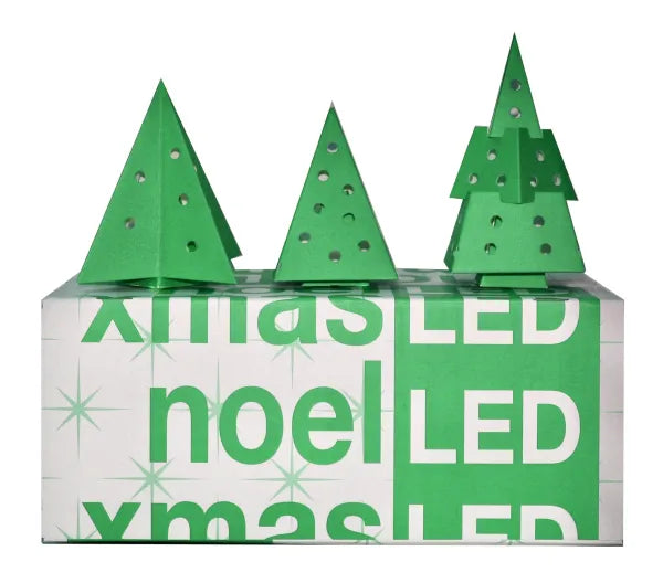 LED 3D Christmas Card Retail Box – 20-Pack Holiday Display